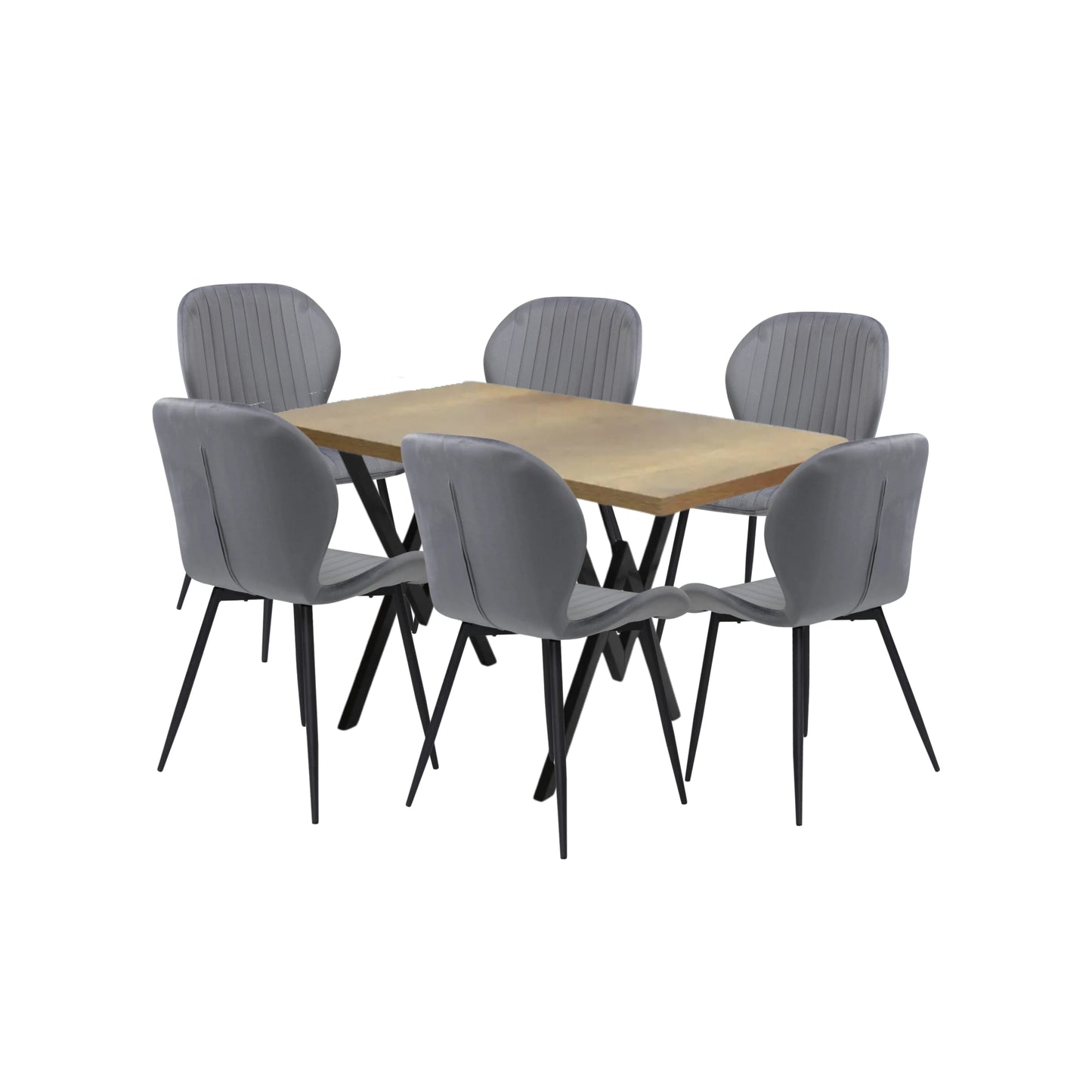 Маса Стела Орех с 6 стола Естера