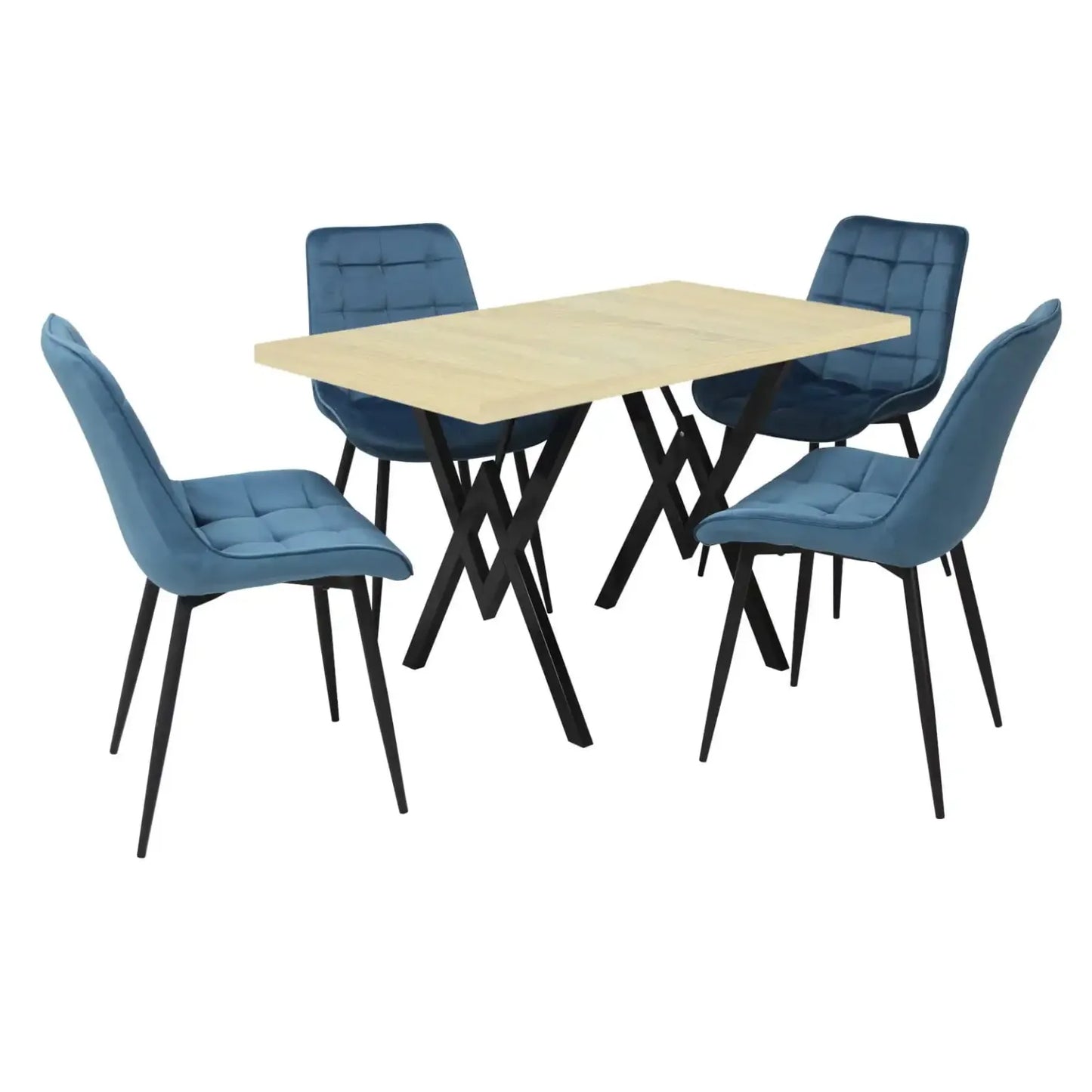 Маса Стела Дъб Сонома С 4 Стола Onix