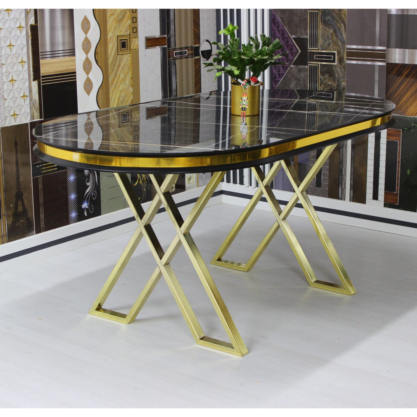 Фиксирана Маса Julia Черен Мрамор