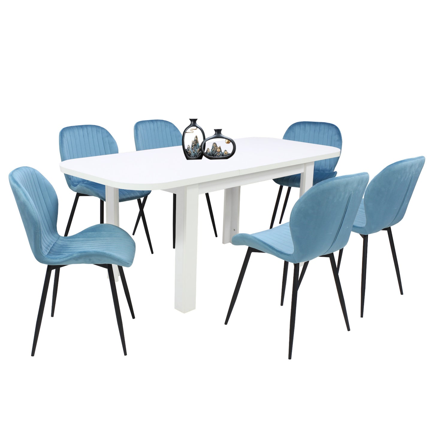 Маса Roma Бял с6 стола Естера