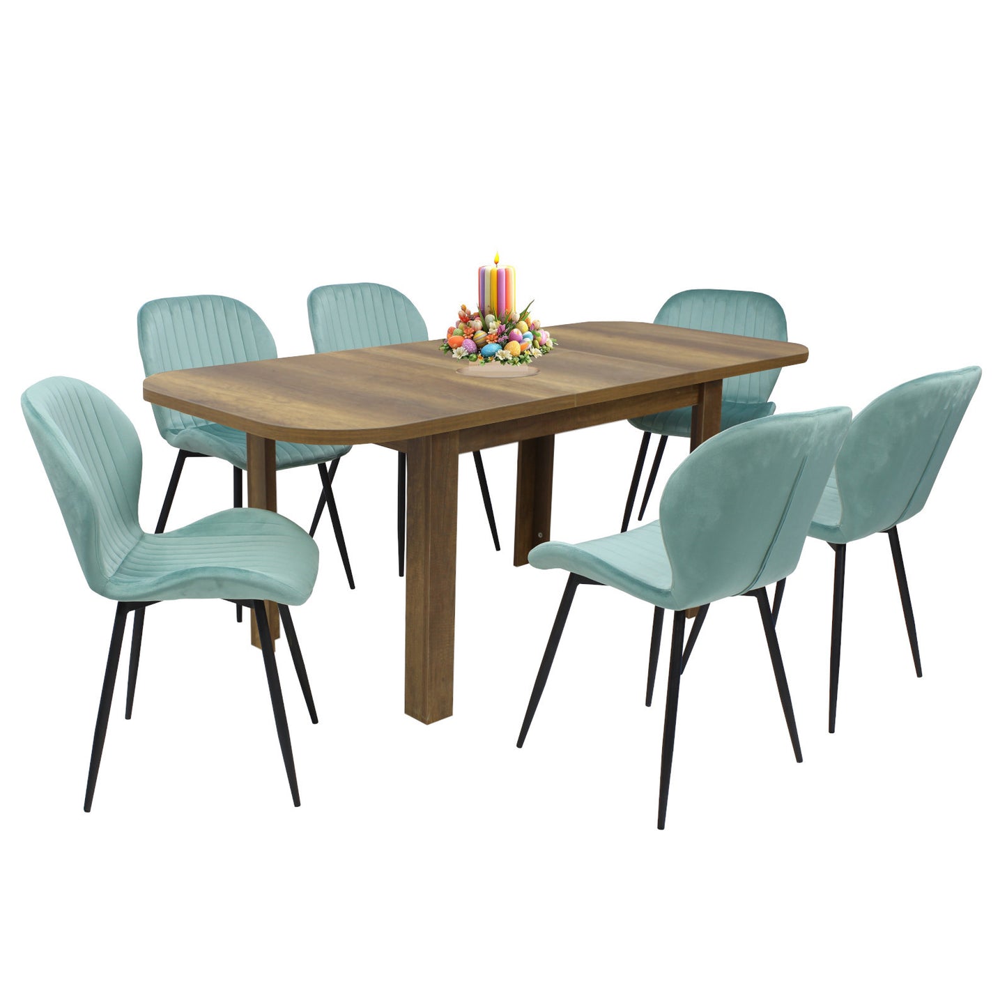 Маса Roma Орех с6 стола Естера