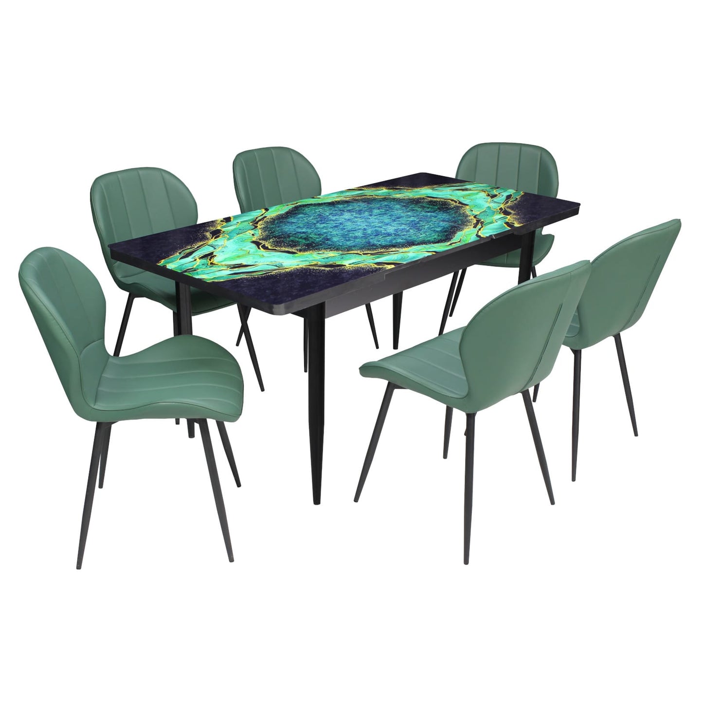 Разтегателна Маса Crystal с 6 стола от Топаз