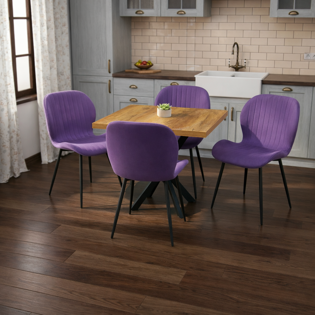 Комплект Квадратна маса Tania с 4 стола Estera