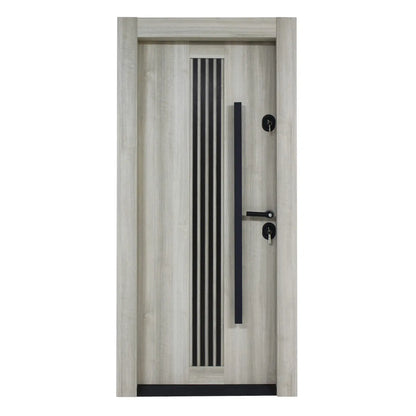Метална врата с MDF Artis 504 – Светъл Сив Дъб