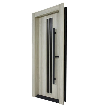 Метална врата с MDF Artis 504 – Светъл Сив Дъб