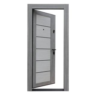 Метална врата с MDF Artis 505 – Състарено Бяло / Състарено Сиво