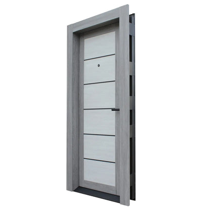 Метална врата с MDF Artis 505 – Състарено Бяло / Състарено Сиво