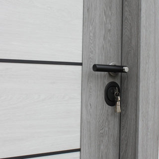 Метална врата с MDF Artis 505 – Състарено Бяло / Състарено Сиво