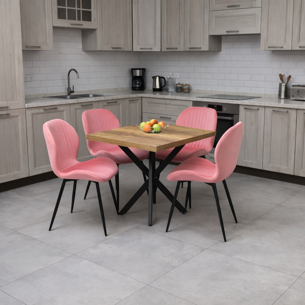 Комплект Квадратна маса Tania с 4 стола Estera