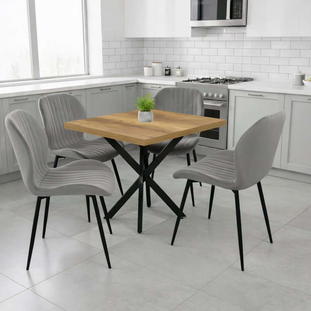 Комплект Квадратна маса Tania с 4 стола Estera