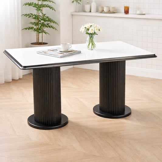 Фиксирана правоъгълна маса Nairobi Бял Мрамор