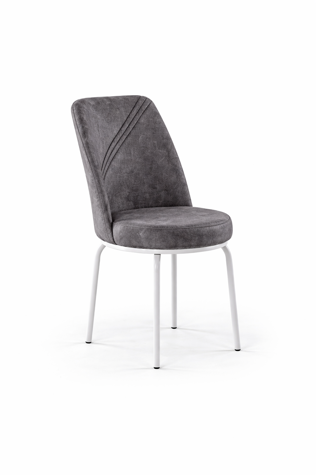 Маса Арис Състарен бял с6 Стола стол Uno Сиво