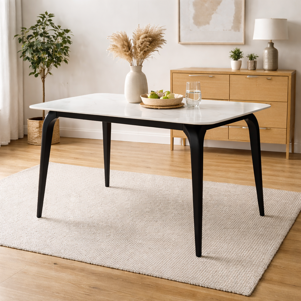 Маса Stone Бял мрамор