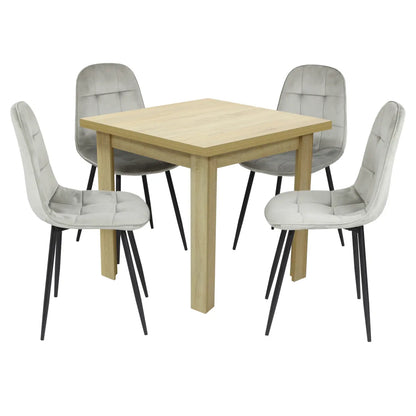 Маса Vero Дъб Сонома с4 Стола Livo