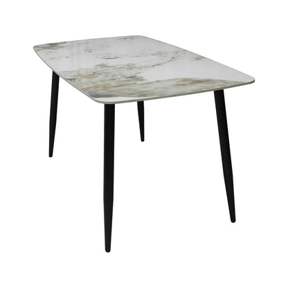 Комплект фиксирана маса Atlas Кафяв Мрамор с 4 стола Velto