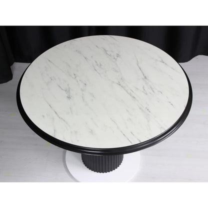 Фиксирана кръгла маса Belize Бял Мрамор