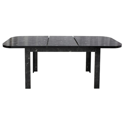 Разтегателна Маса Рома Черен Мрамор с6 Стола Livo