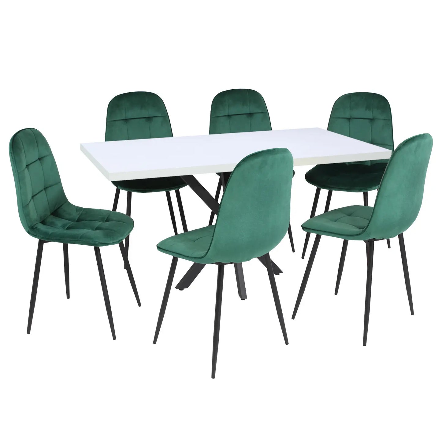 Маса Lidya Бял с6 Стола Livo