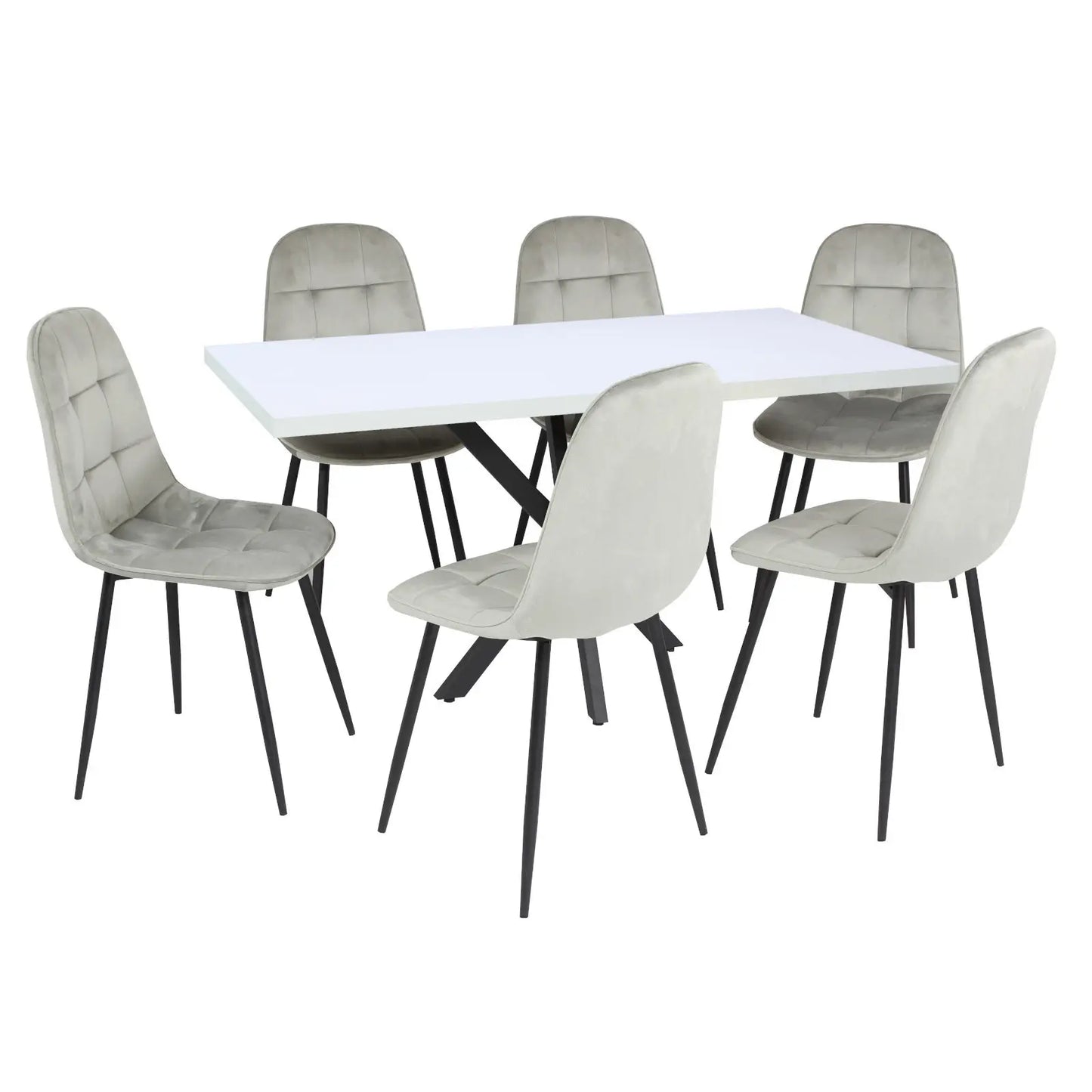 Маса Lidya Бял с6 Стола Livo