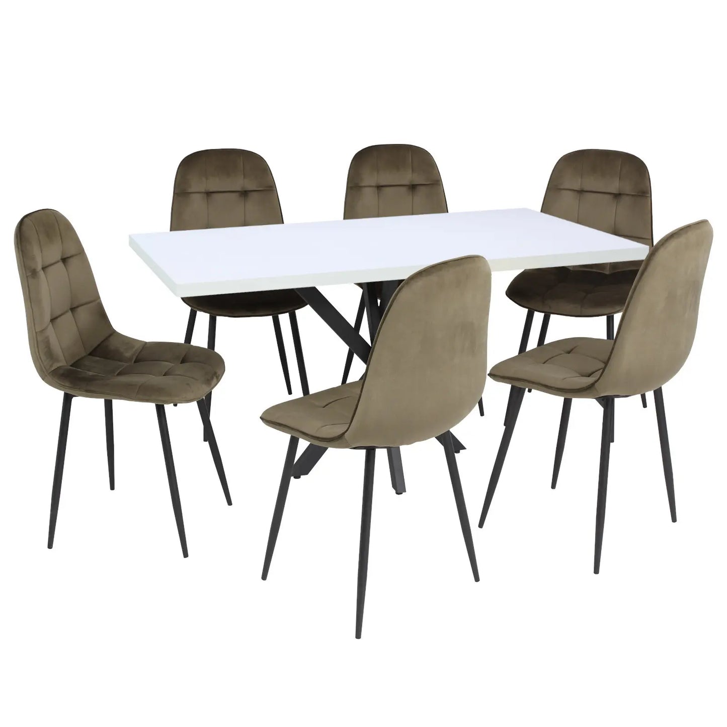 Маса Lidya Бял с6 Стола Livo