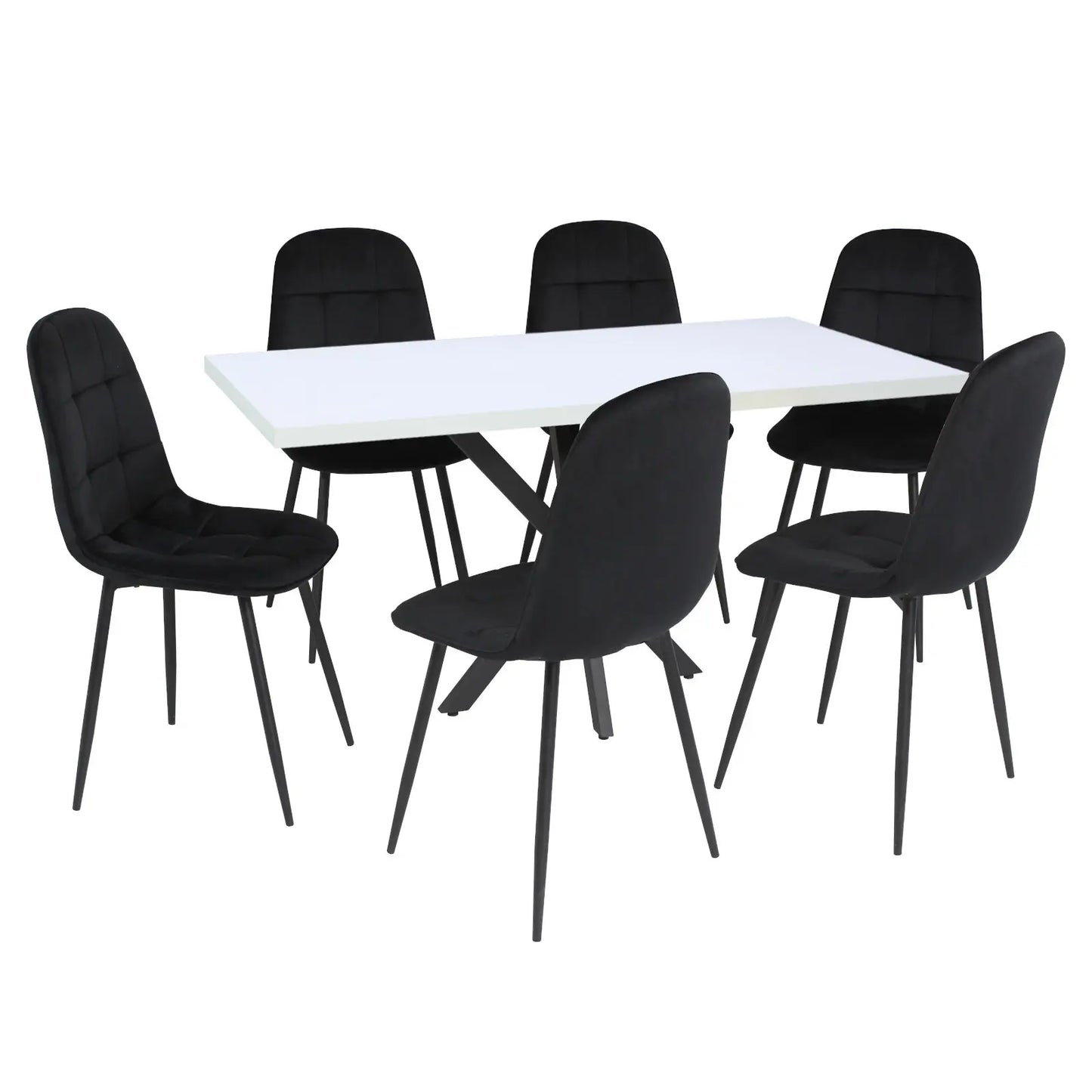 Маса Lidya Бял с6 Стола Livo