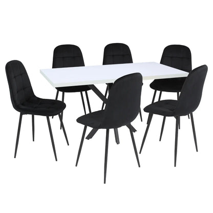 Маса Lidya Бял с6 Стола Livo