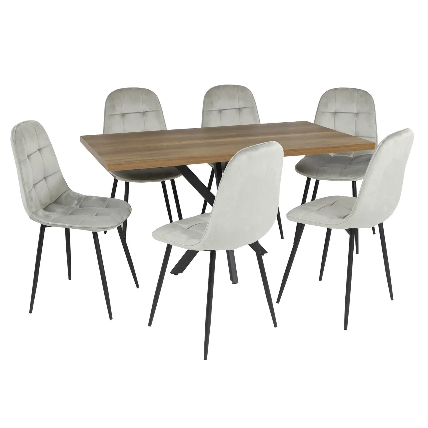 Маса Lidya Орех с6 Стола Livo