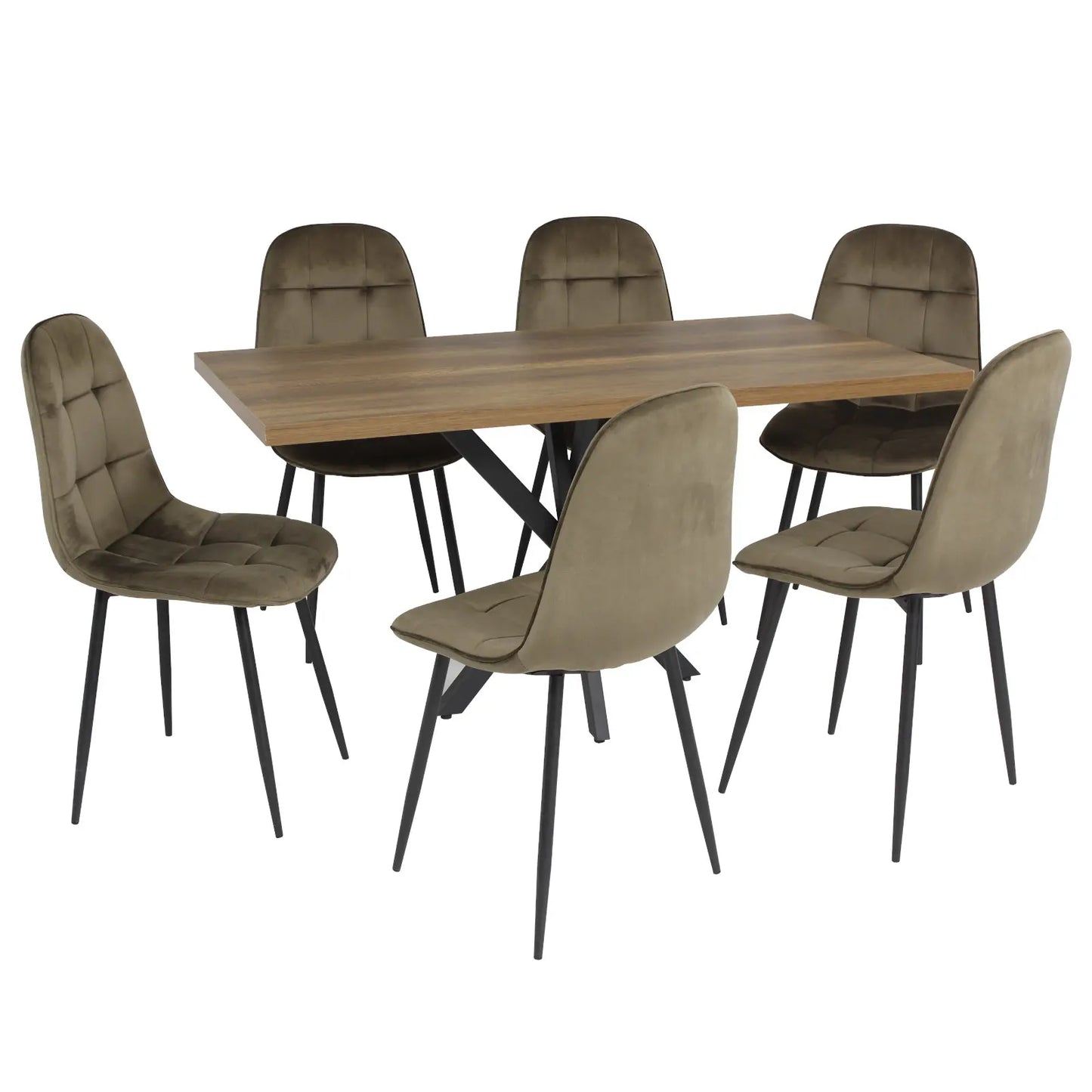 Маса Lidya Орех с6 Стола Livo