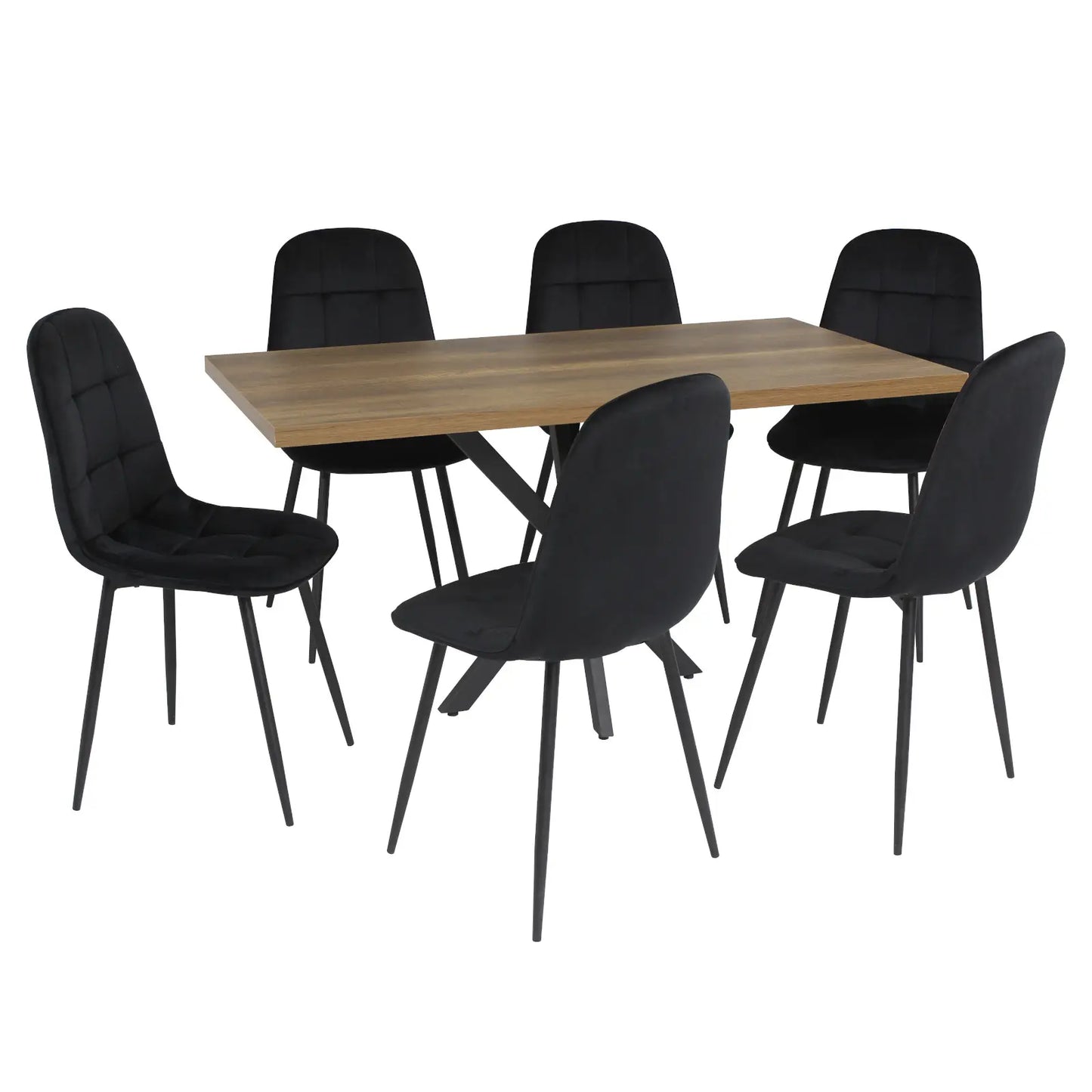 Маса Lidya Орех с6 Стола Livo