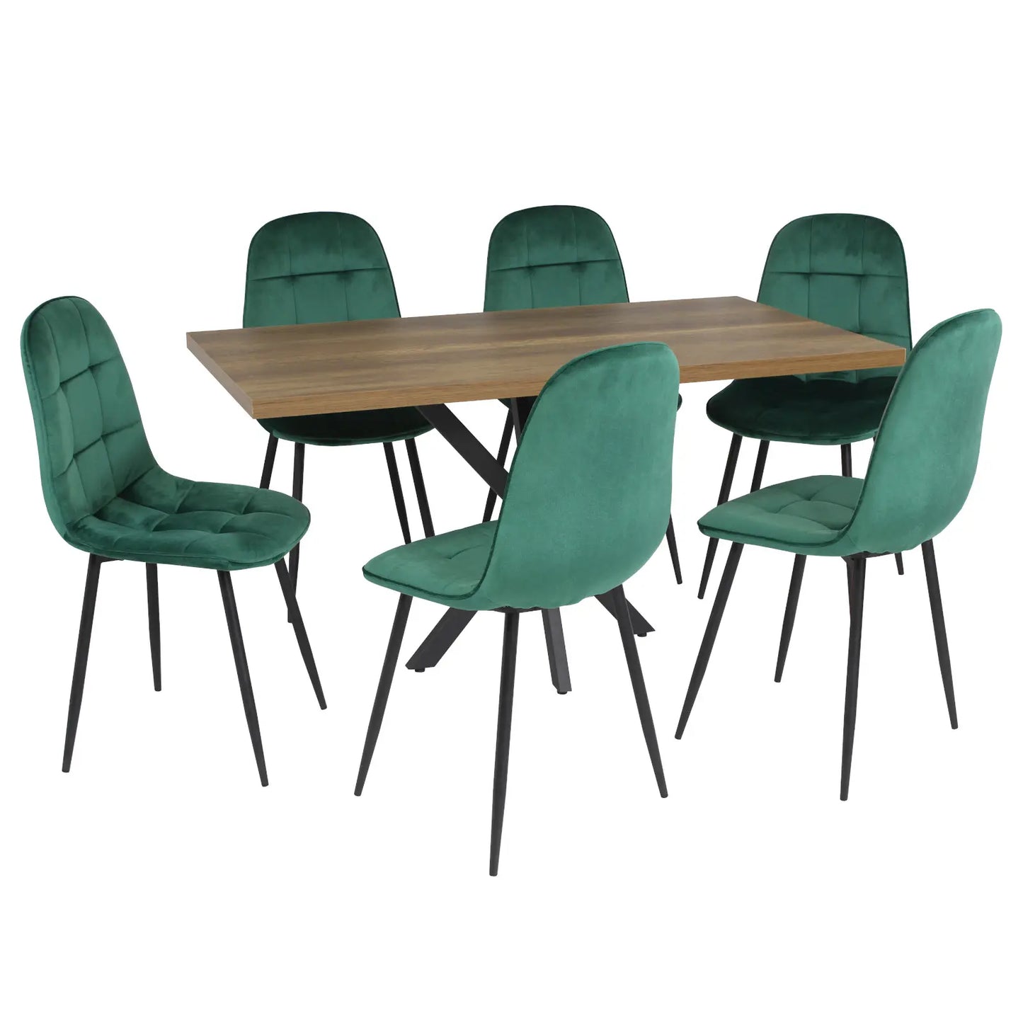 Маса Lidya Орех с6 Стола Livo