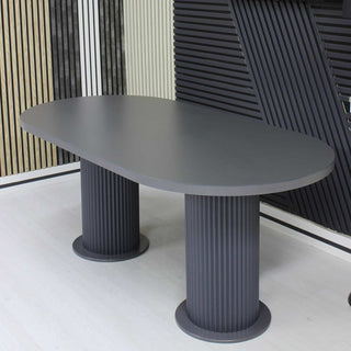 Фиксирана овална маса Boemia антрацит MDF