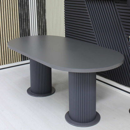 Фиксирана овална маса Boemia антрацит MDF
