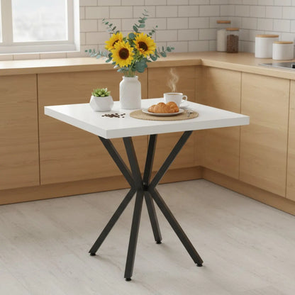 Квадратна маса Маса Artex Бял с2 Стола Ливо