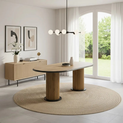 Фиксирана овална маса Victoria Орех