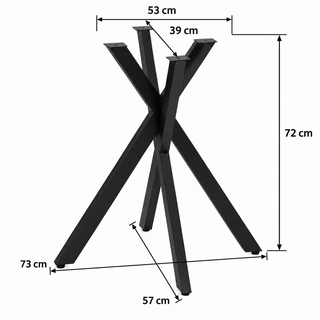 Крака за маса Cross Line Black X