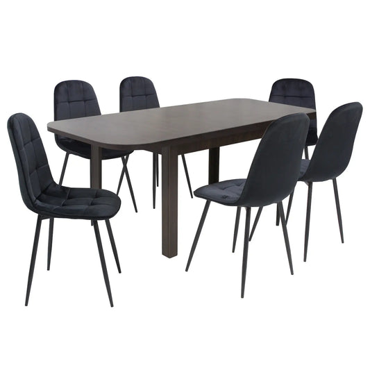 Разтегателна Маса Рома Венге с6 Стола Livo