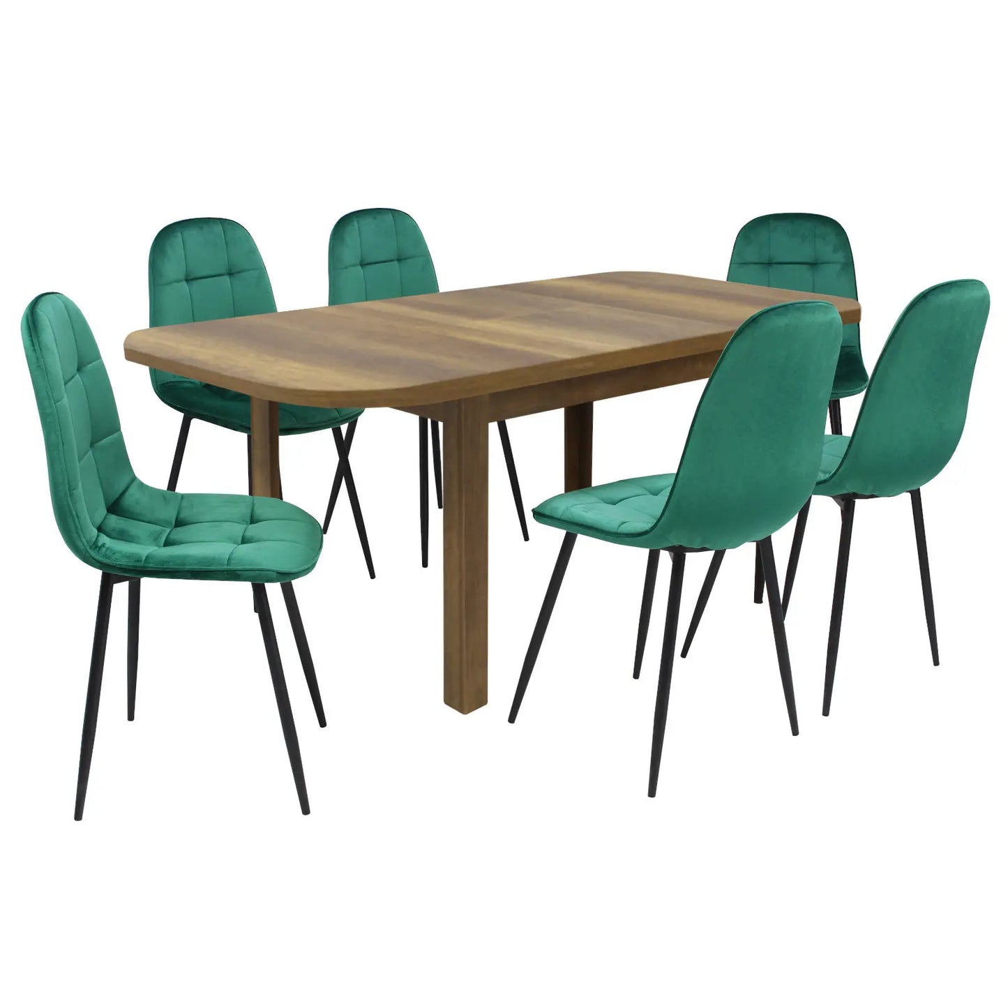 Разтегателна Маса Рома Орех с6 Стола Livo