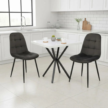 Квадратна маса Маса Artex Бял с2 Стола Ливо