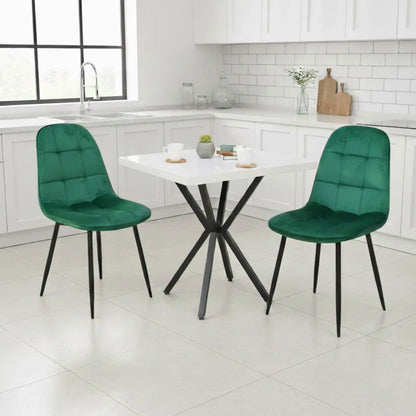 Квадратна маса Маса Artex Бял с2 Стола Ливо