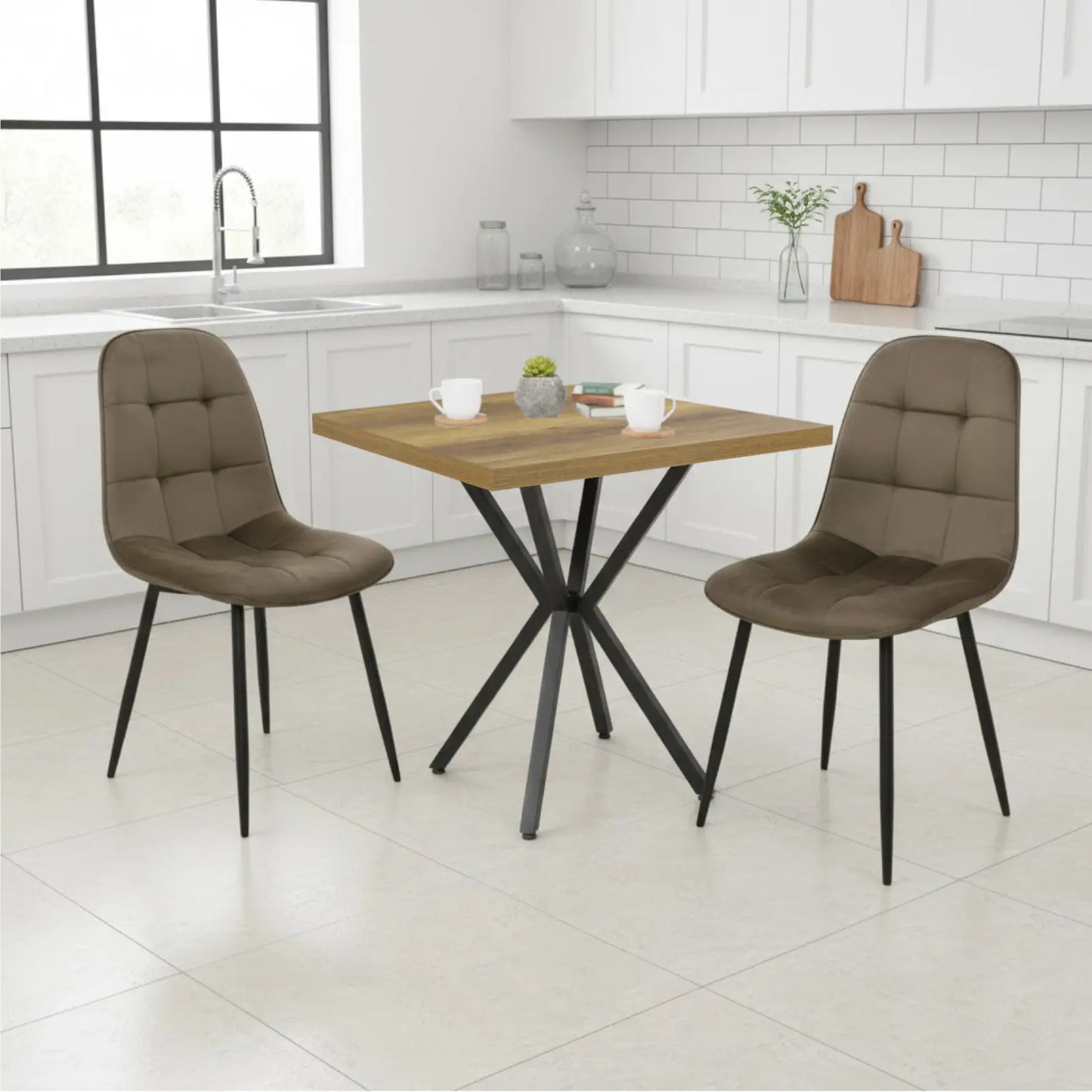 Квадратна маса Маса Artex Орех с2 Стола Ливо