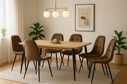 Разтегателна маса Viena Сонома с 6 стола Livo