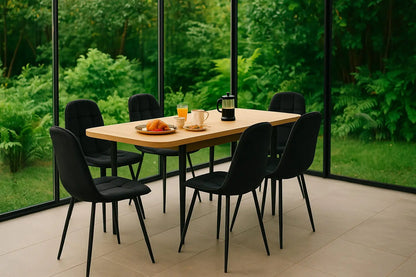 Разтегателна маса Viena Сонома с 6 стола Livo