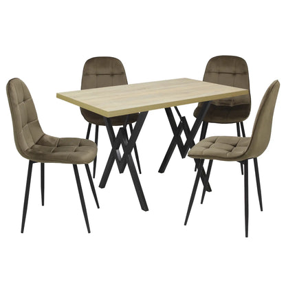 Маса Стела Дъб Сонома с4 Стола Livo