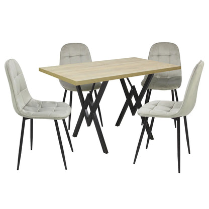 Маса Стела Дъб Сонома с4 Стола Livo