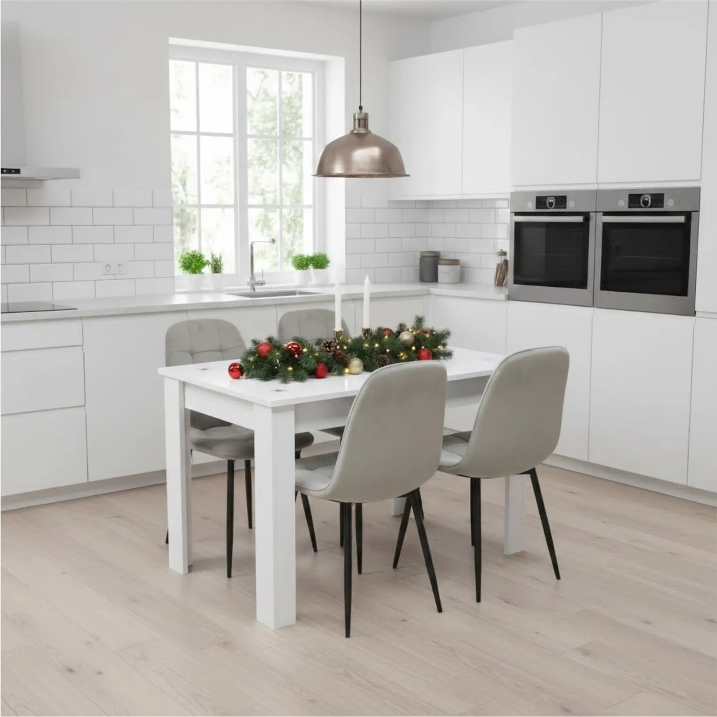 Фиксирана маса Landi Бял с4 Стола Livo