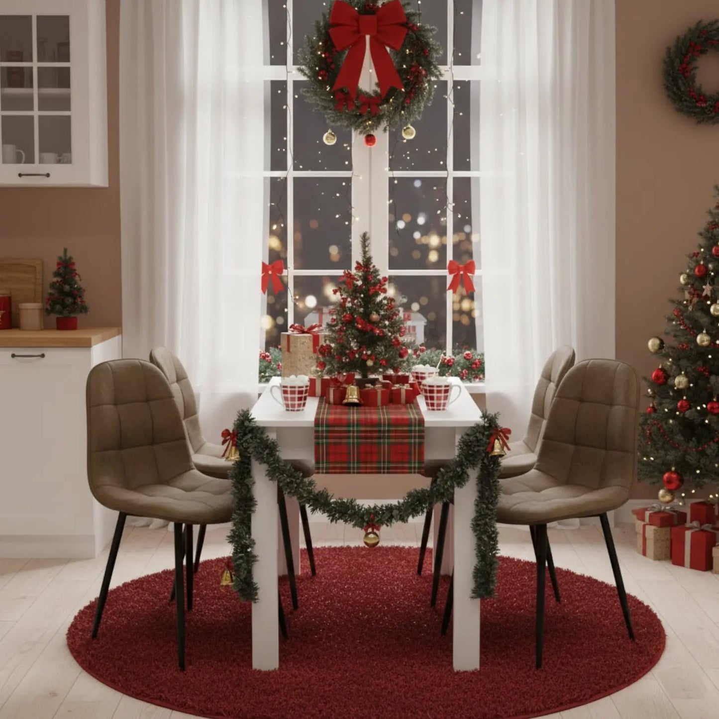 Фиксирана маса Landi Бял с4 Стола Livo