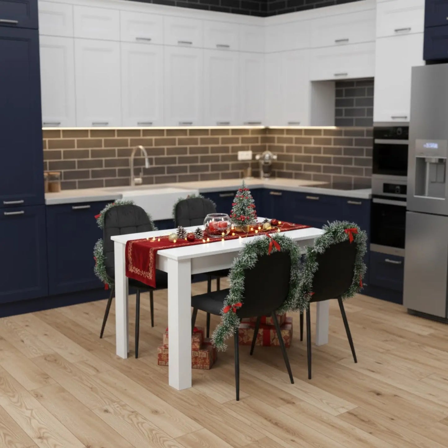 Фиксирана маса Landi Бял с4 Стола Livo