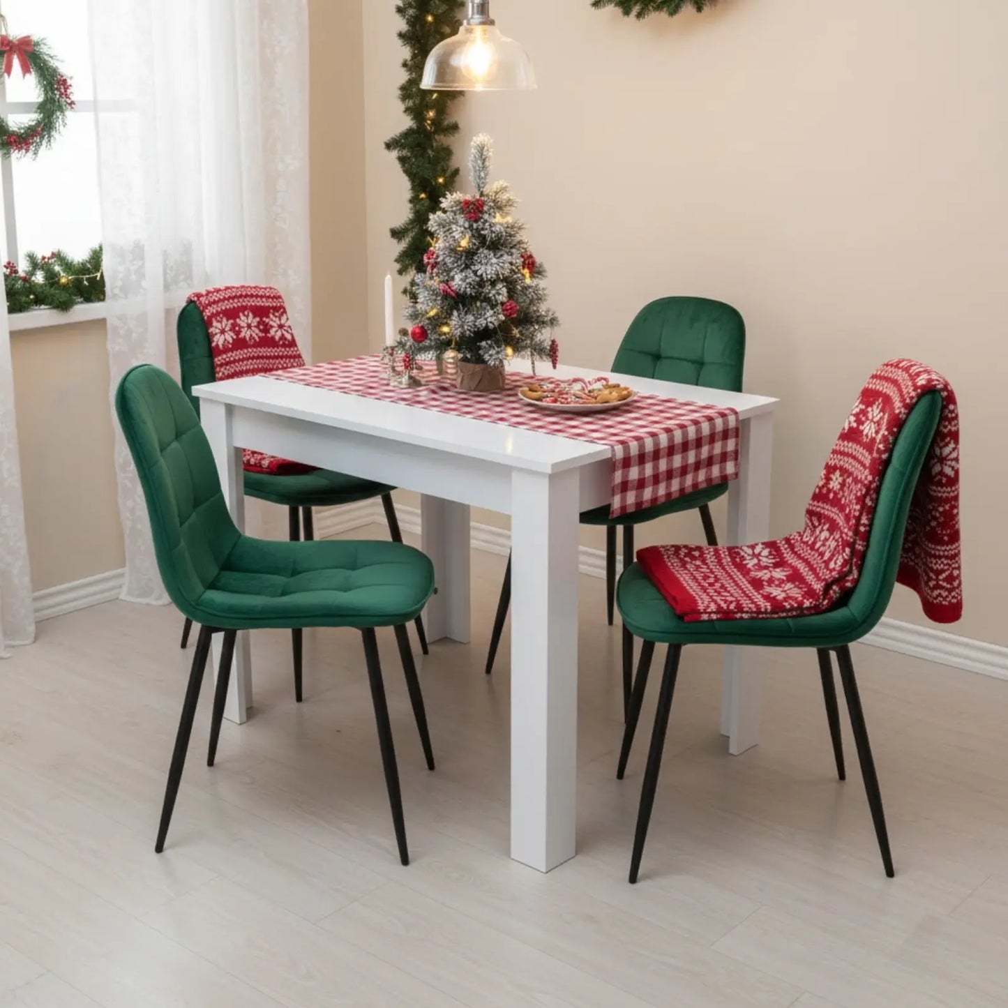 Фиксирана маса Landi Бял с4 Стола Livo