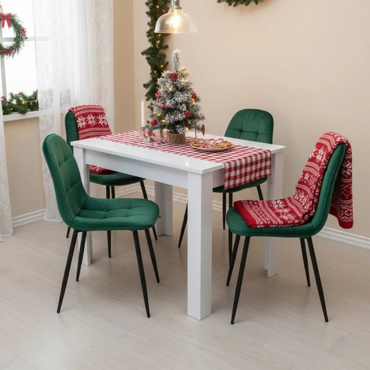 Фиксирана маса Landi Бял с4 Стола Livo