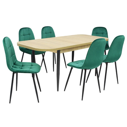 Разтегателна маса Viena Сонома с 6 стола Livo